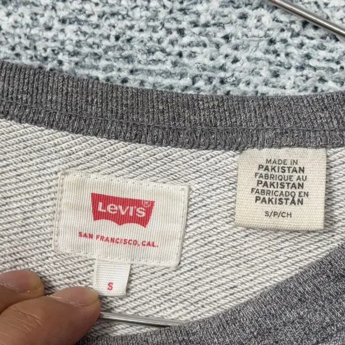 리바이스 그레이 하단 로고 맨투맨 S/P/CH 상품이미지4