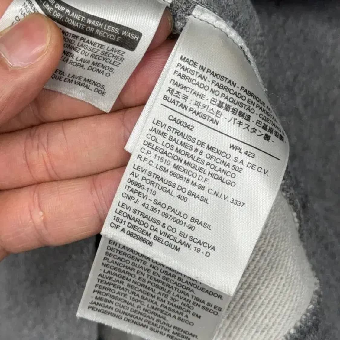 리바이스 그레이 하단 로고 맨투맨 S/P/CH 상품이미지5