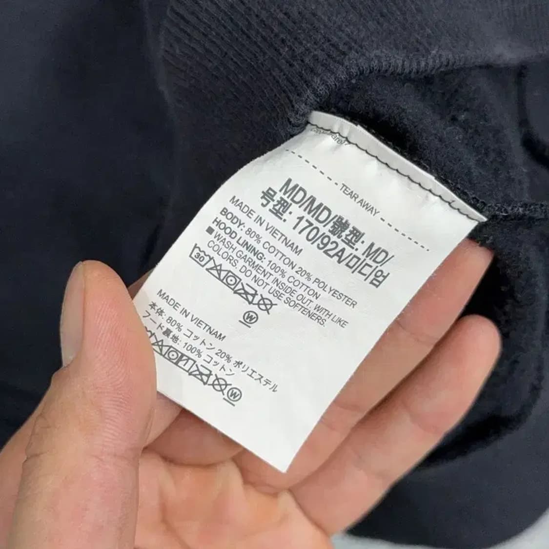 언더아머 프린팅 네이비 후드티 MD/M/M 상품이미지4