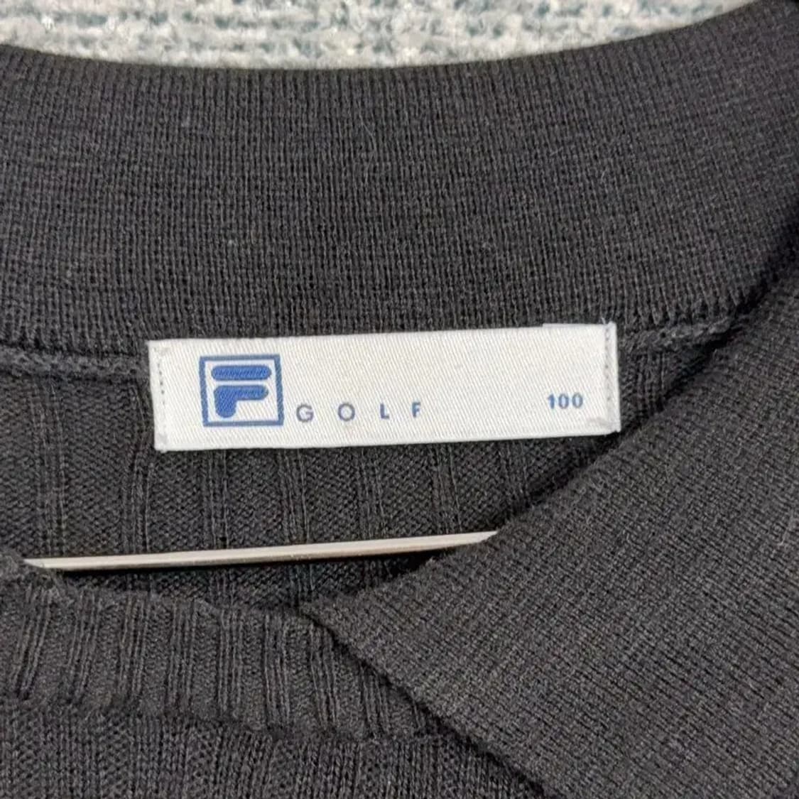 휠라 골프 블랙 카라 니트 100 상품이미지3