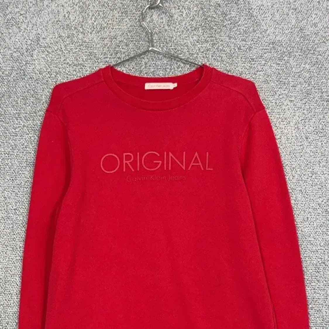 캘빈클라인 프린팅 레드 맨투맨 M 상품이미지3