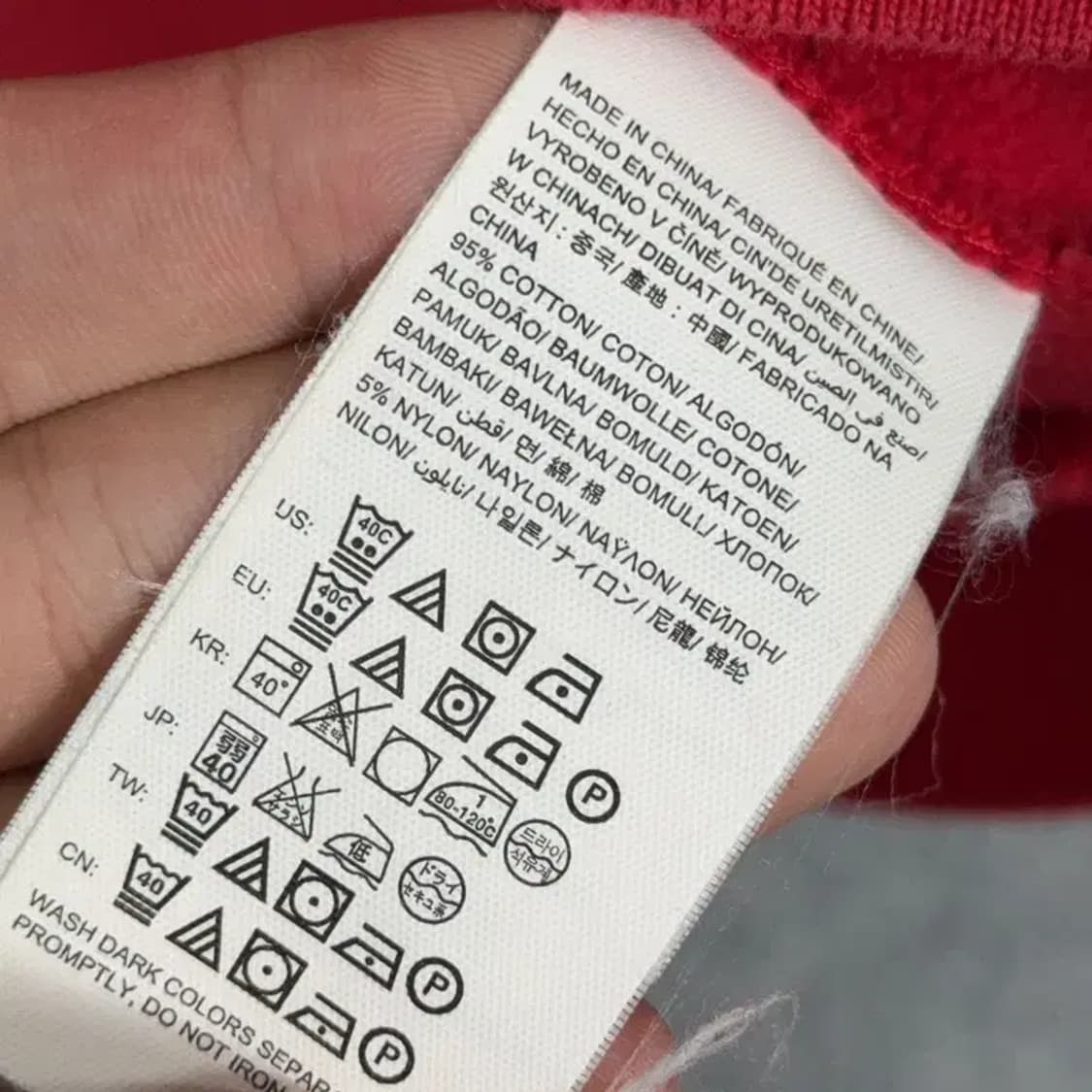 캘빈클라인 프린팅 레드 맨투맨 M 상품이미지6