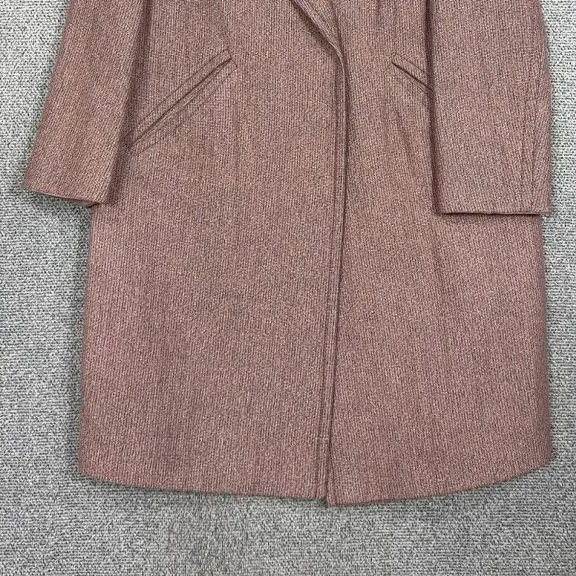 시슬리 라이트 핑크 아크릴 원버튼 롱 코트 76-90-155 상품이미지4