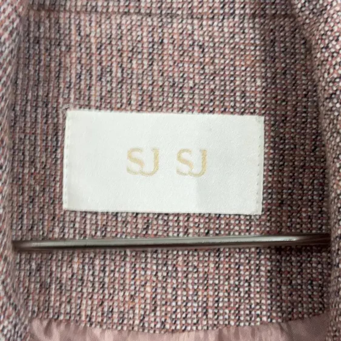 시슬리 라이트 핑크 아크릴 원버튼 롱 코트 76-90-155 상품이미지7