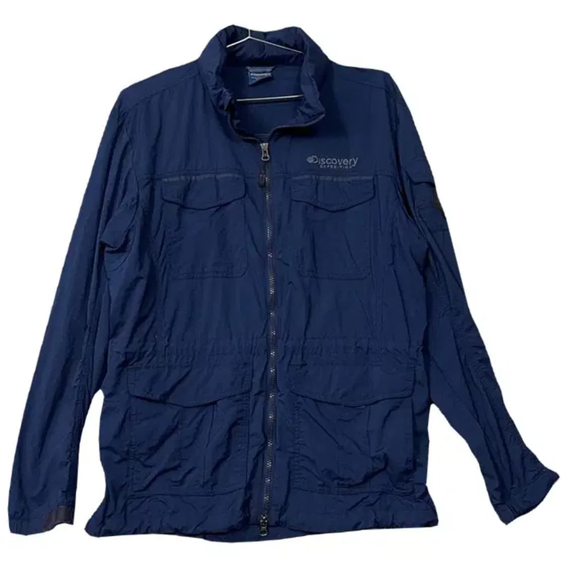 디스커버리 네이비 로고 쿼드포켓 자켓 100 상품이미지1