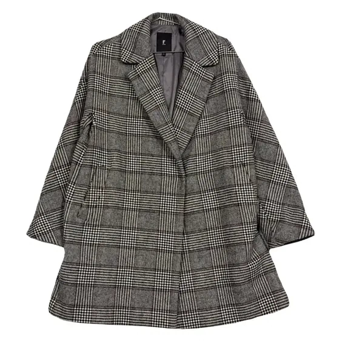 레노마 체크 그레이 울 롱 코트 6 상품이미지1