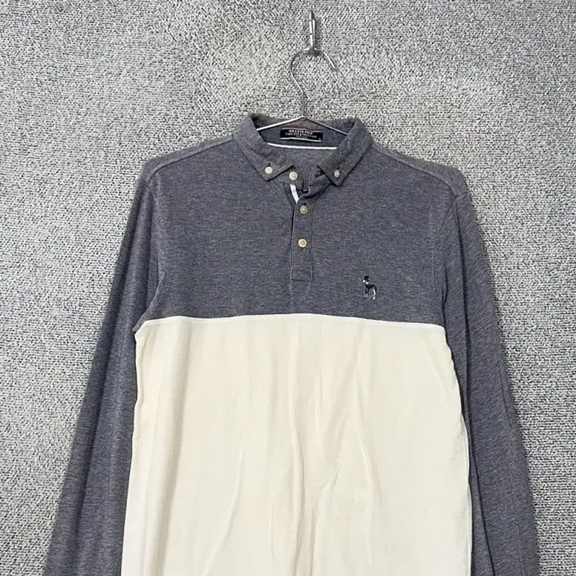 해지스 그레이 로고 캐주얼 긴팔 카라티 95 상품이미지3