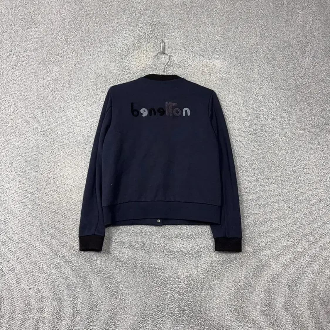 베네통 네이비 로고 블루종 M 상품이미지2