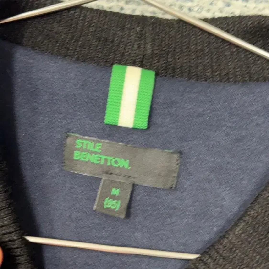 베네통 네이비 로고 블루종 M 상품이미지3