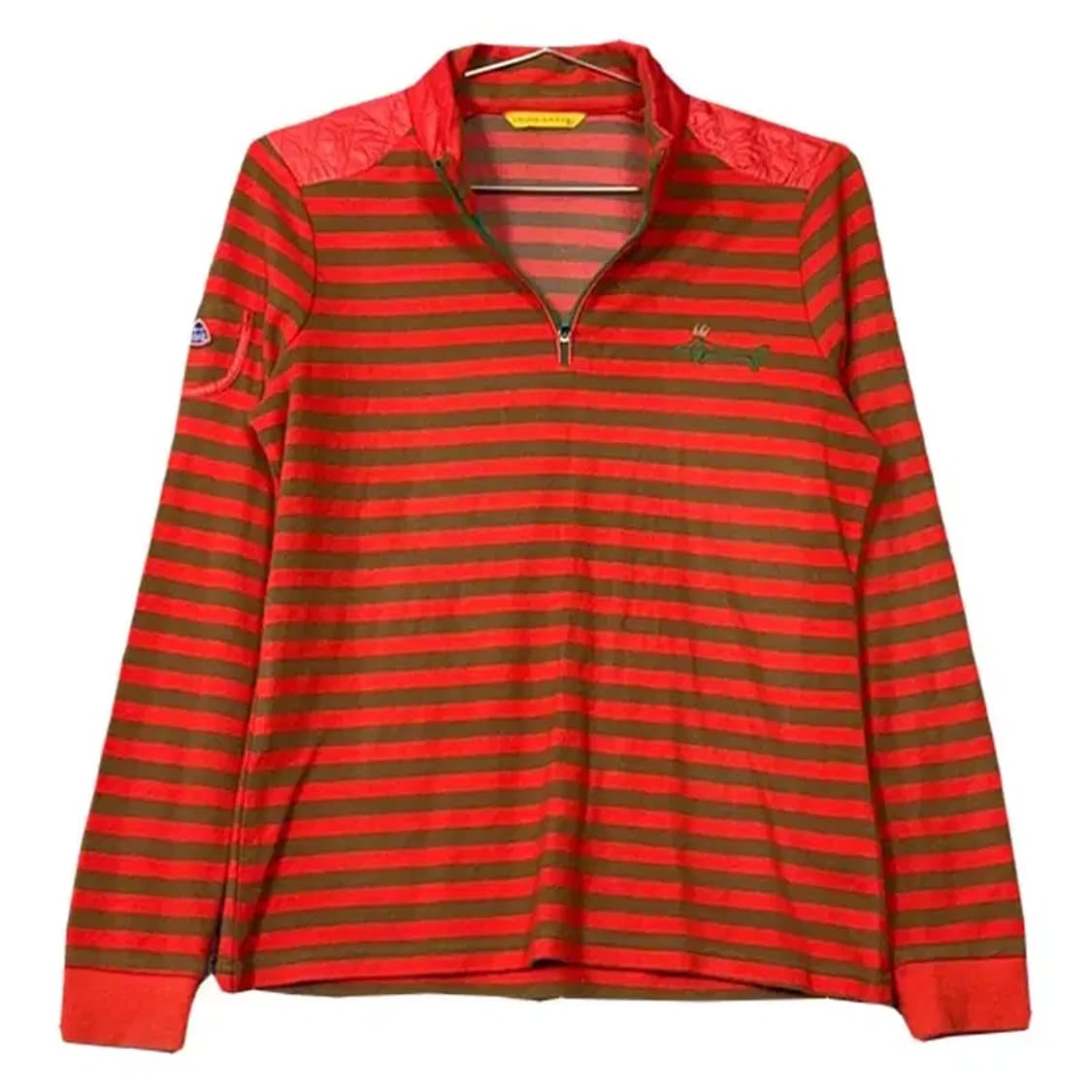 루이까스텔 스트라이프 레드 로고 등산 기능성 긴팔 카라티 95 상품이미지1