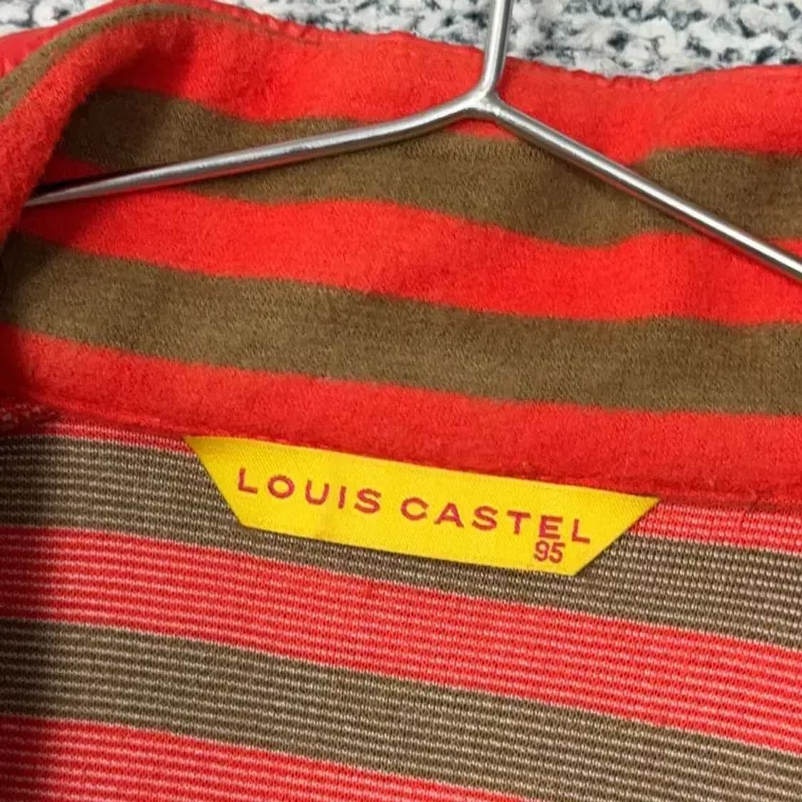 루이까스텔 스트라이프 레드 로고 등산 기능성 긴팔 카라티 95 상품이미지3