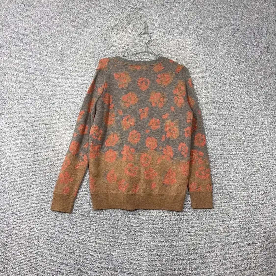 써스데이아일랜드 플라워 패턴 아크릴 니트 가디건 85(S) 상품이미지2