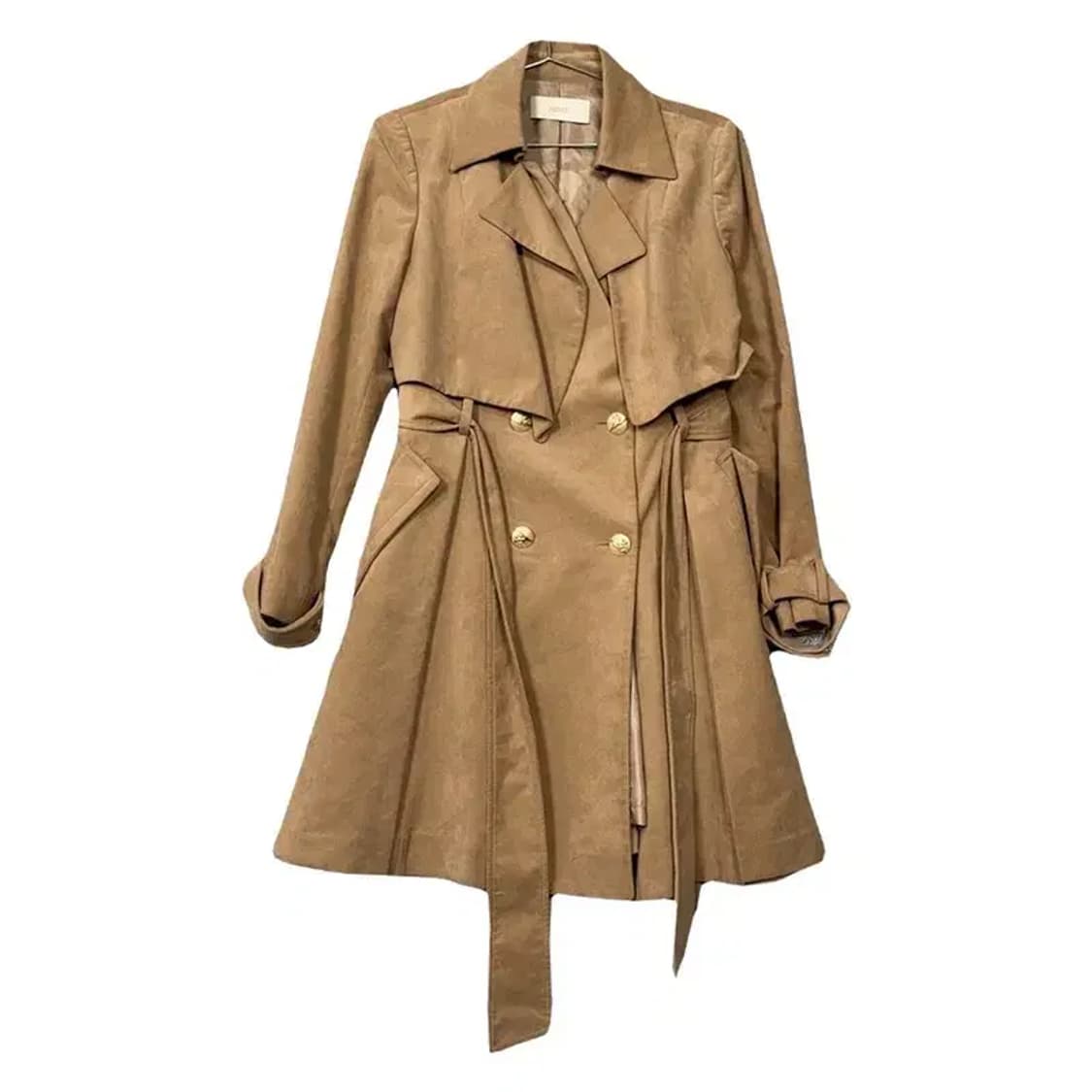 지고트 베이지 벨티드 클래식 트렌치 코트 88-90-160 상품이미지1