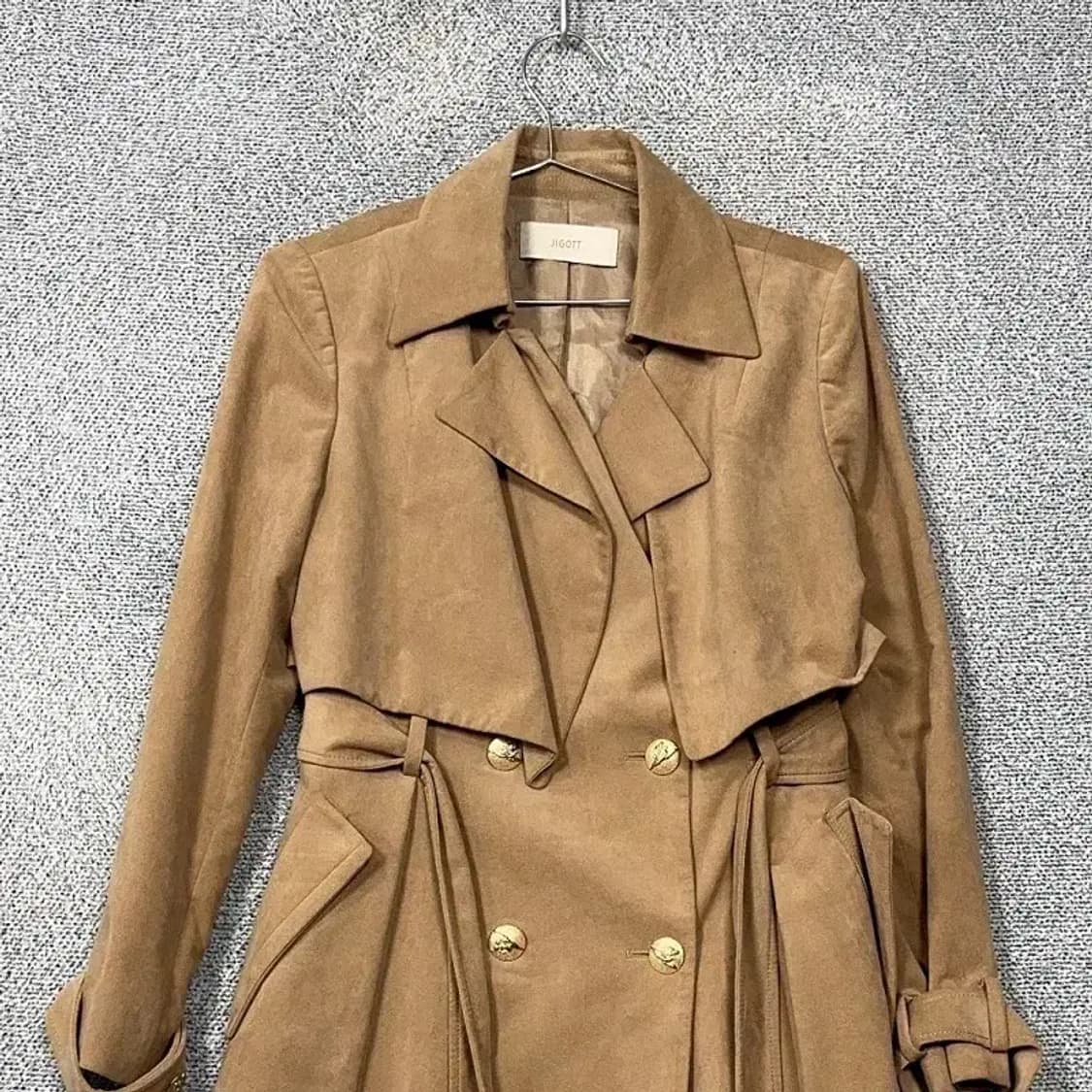 지고트 베이지 벨티드 클래식 트렌치 코트 88-90-160 상품이미지3