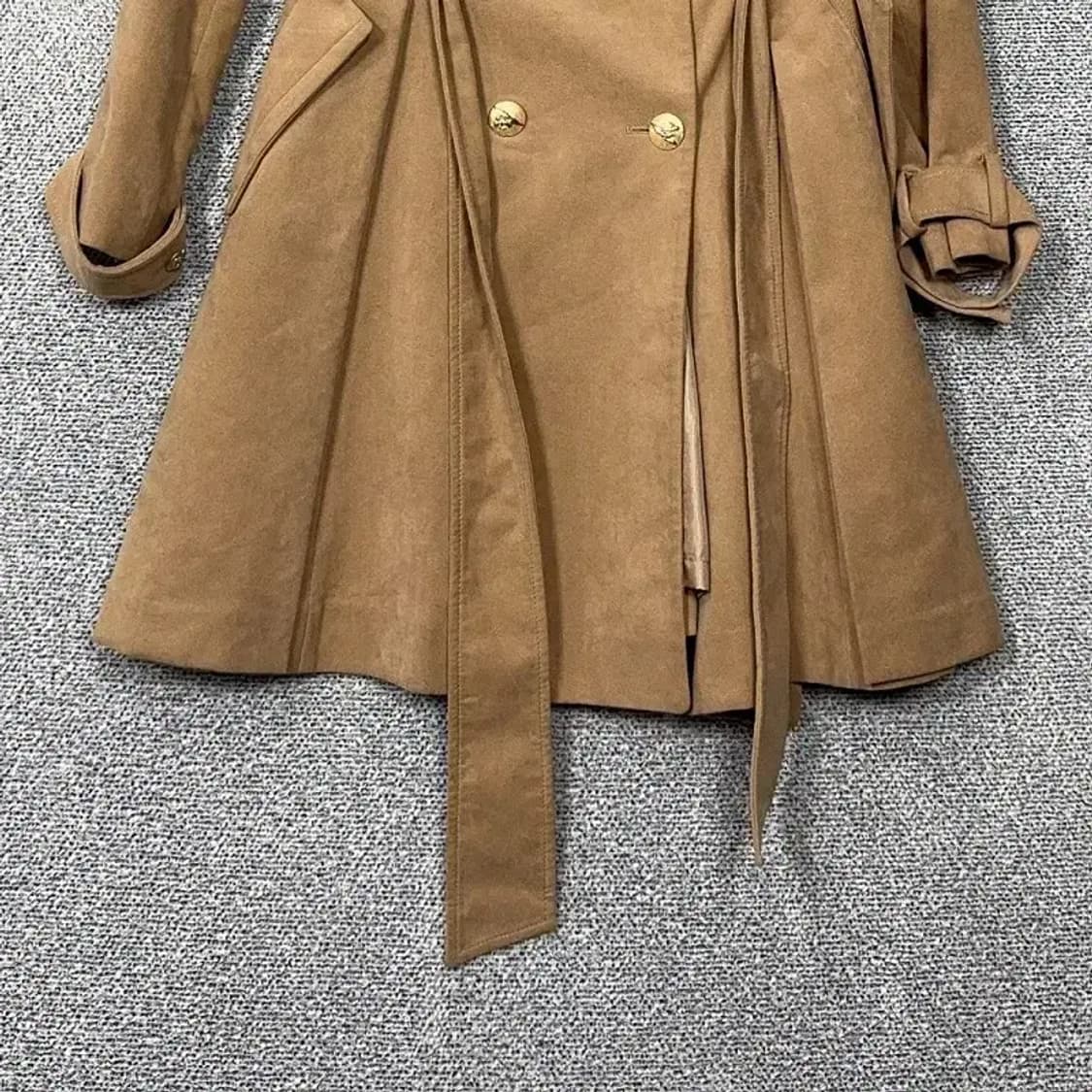 지고트 베이지 벨티드 클래식 트렌치 코트 88-90-160 상품이미지4