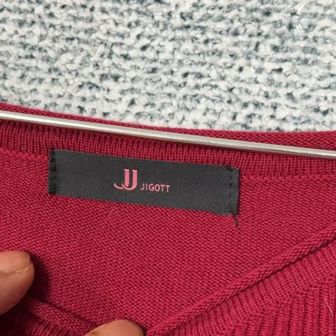 지고트 버건디 아크릴 울 롱 원피스 FREE 상품이미지5