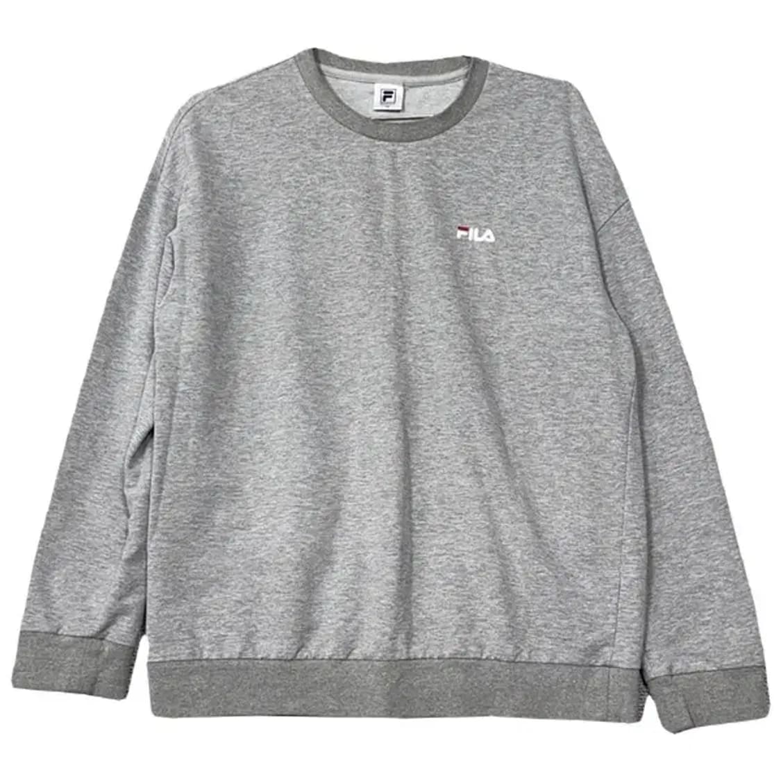 휠라 라이트 그레이 캐주얼 로고 맨투맨 100 상품이미지1