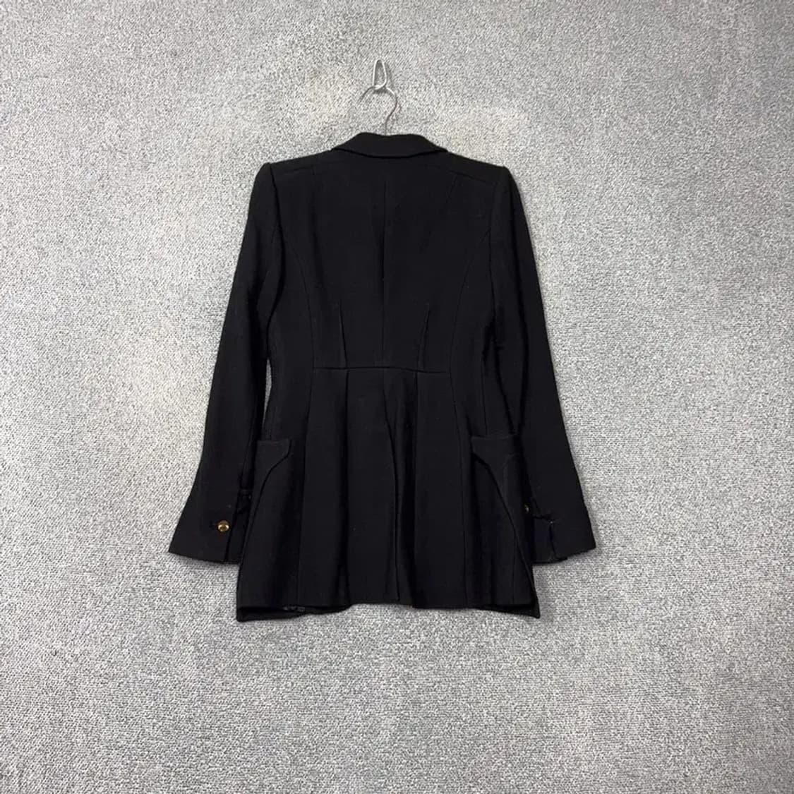 시스템 블랙 원버튼 클래식 롱 블레이저 82-94-160 상품이미지2