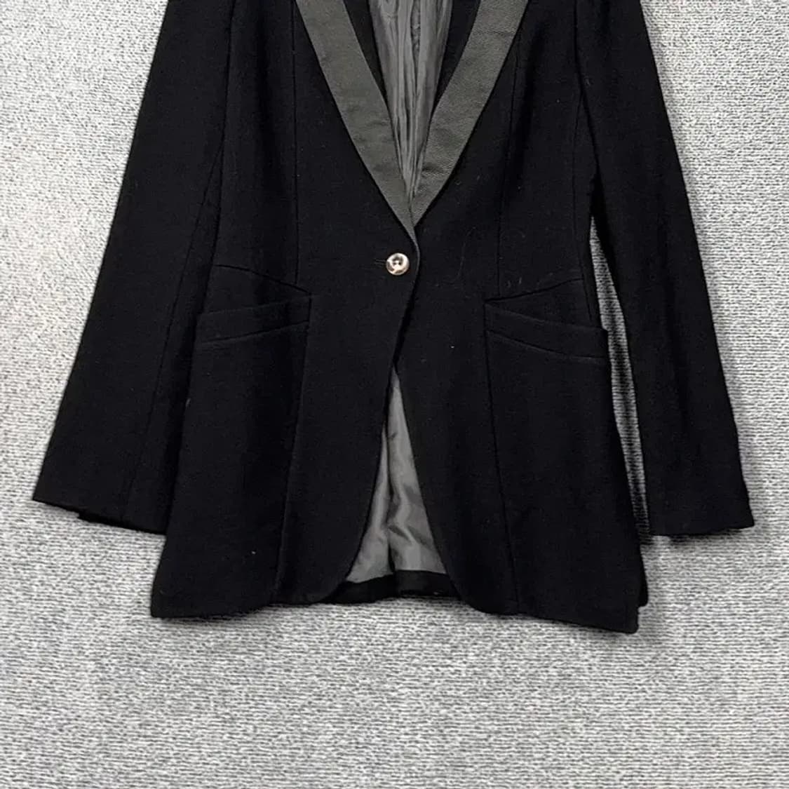 시스템 블랙 원버튼 클래식 롱 블레이저 82-94-160 상품이미지4
