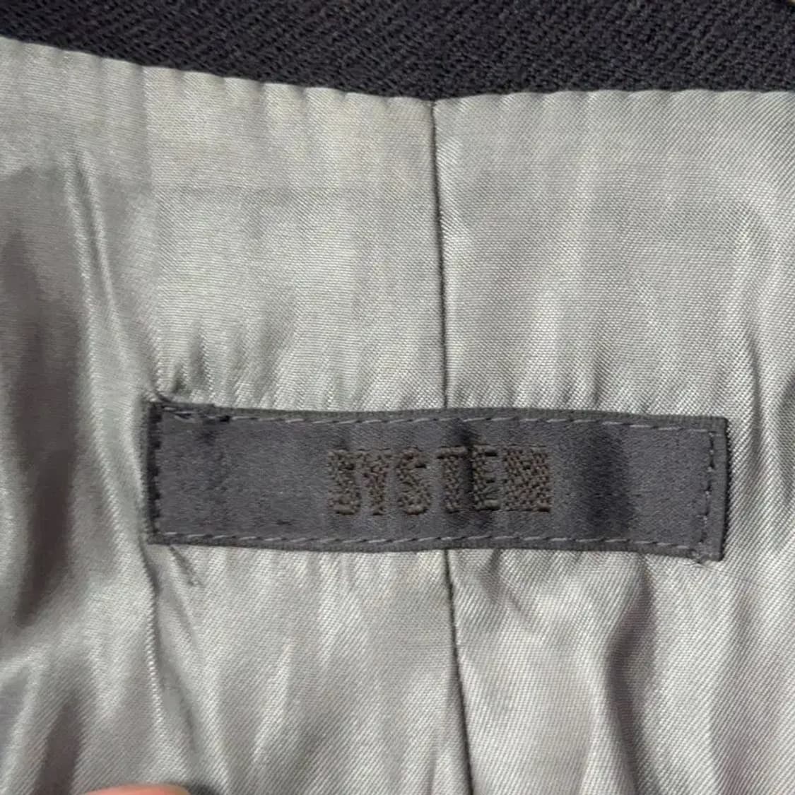 시스템 블랙 원버튼 클래식 롱 블레이저 82-94-160 상품이미지5