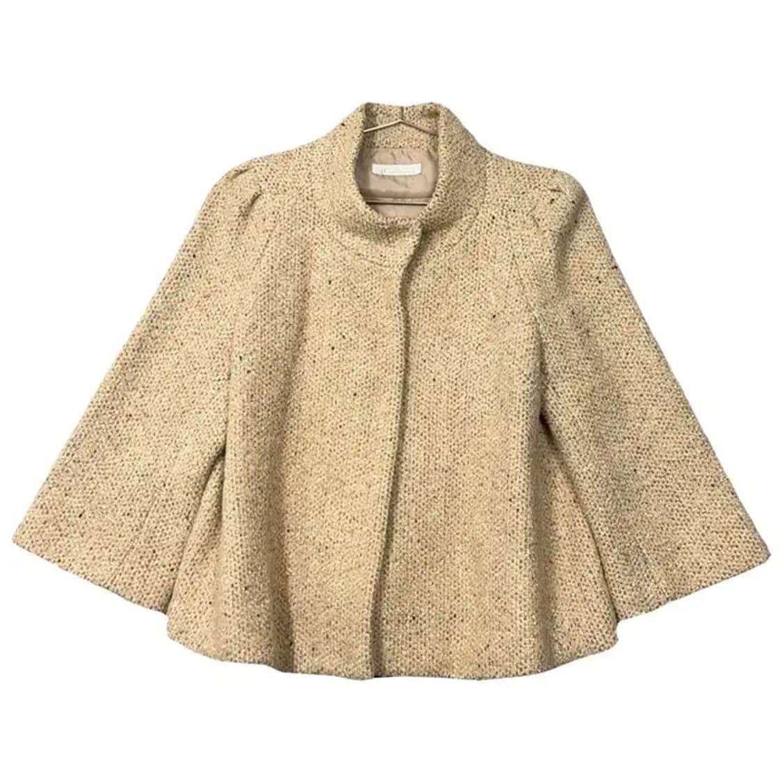 잇 미샤 베이지 배색 클래식 울 자켓 88-94-165 상품이미지1