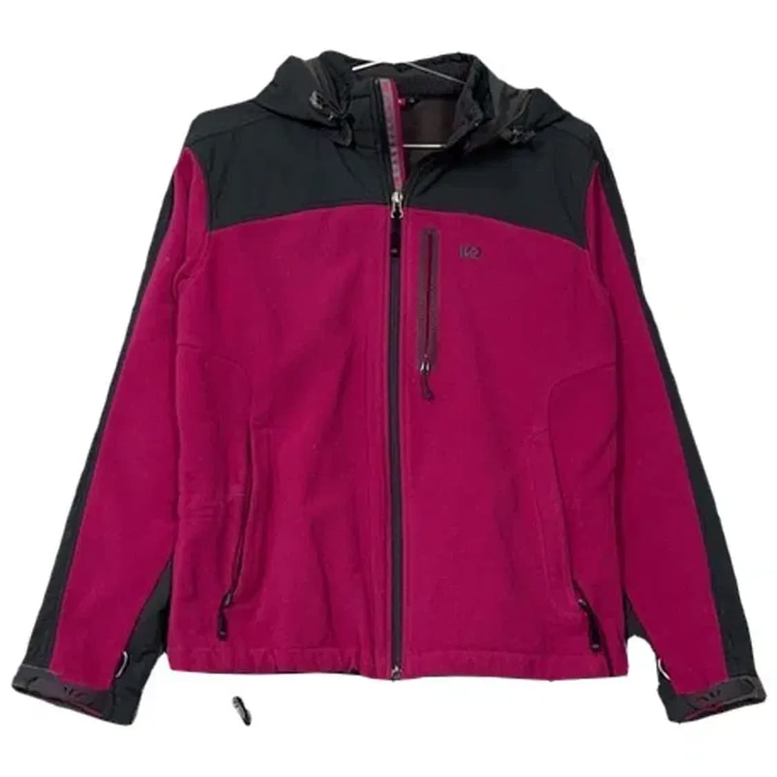 K2 퍼플 핑크 로고 기능성 후리스 후드집업 100 상품이미지1