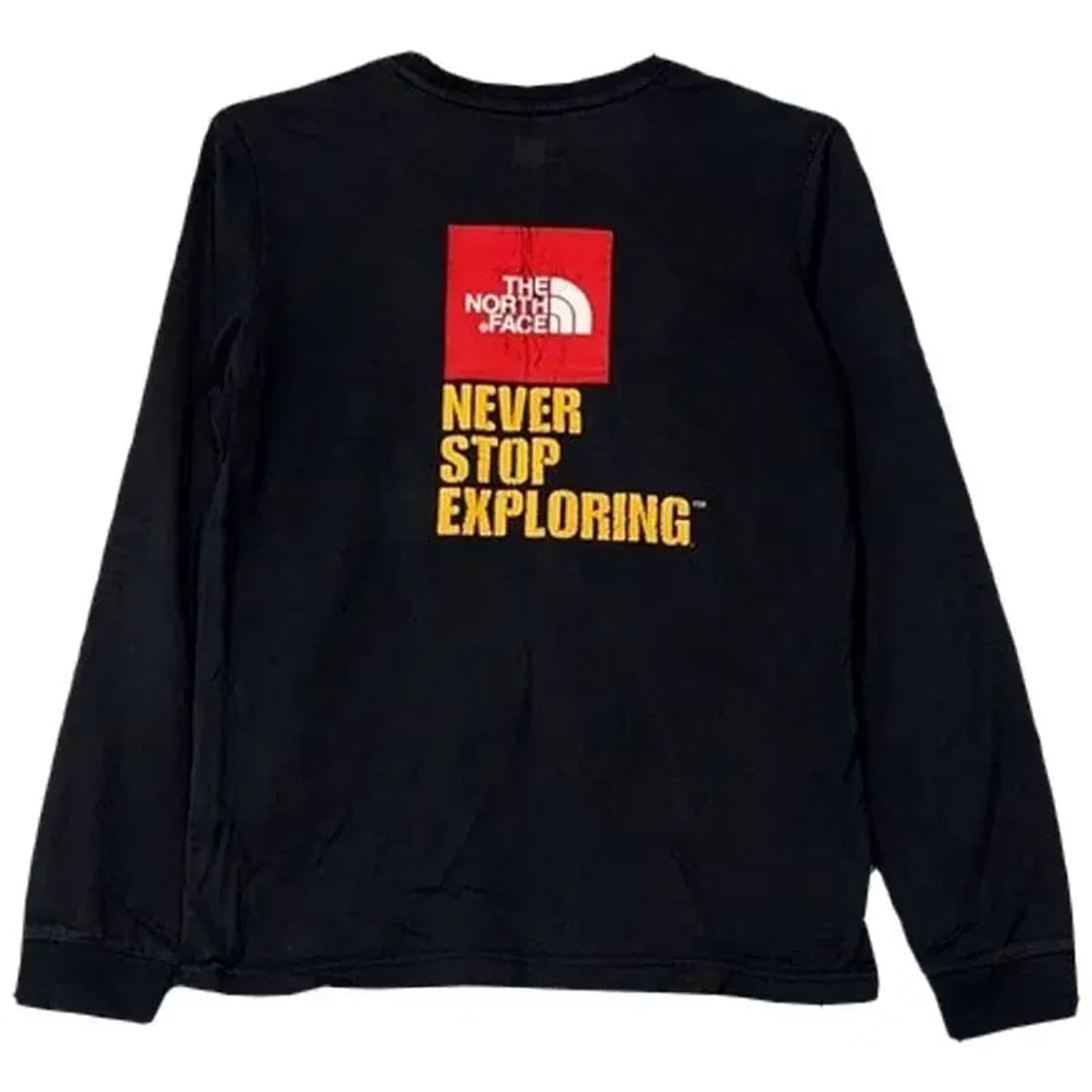 노스페이스 블랙 백프린팅 긴팔티 XS 상품이미지2