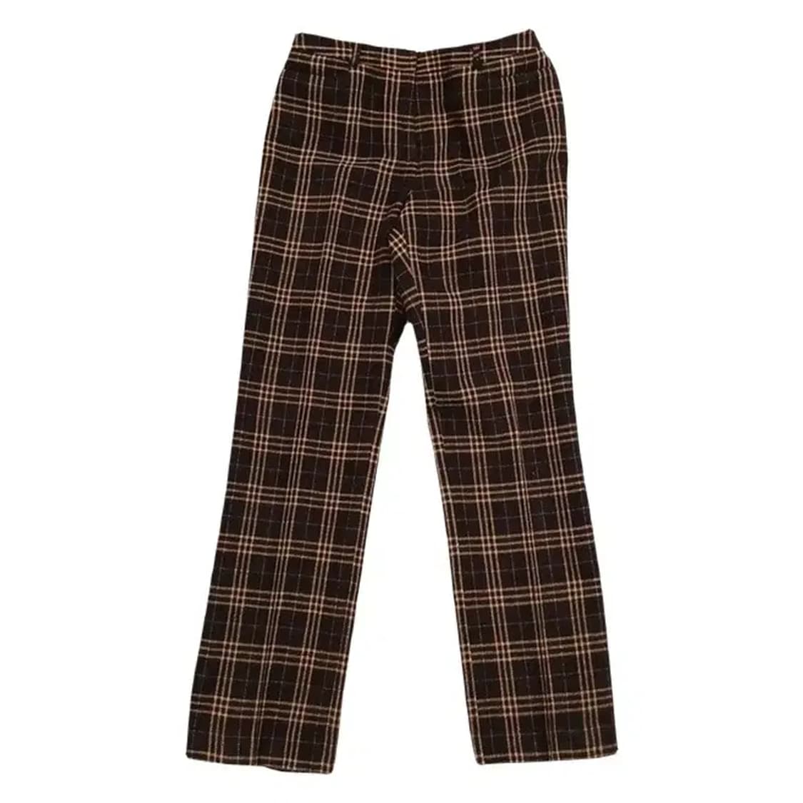 톰보이 빈티지 체크 브라운 바지 28인치 상품이미지1
