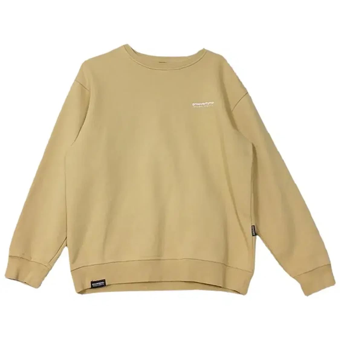 그루브라임 백로고 베이지 맨투맨 M 상품이미지1