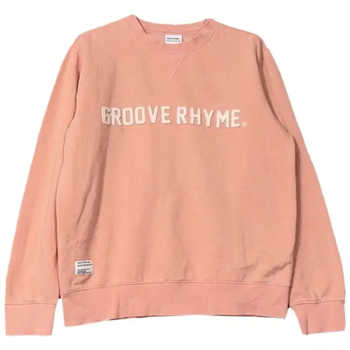 그루브라임 스펠 로고 연핑크 코튼 맨투맨 L 상품이미지1