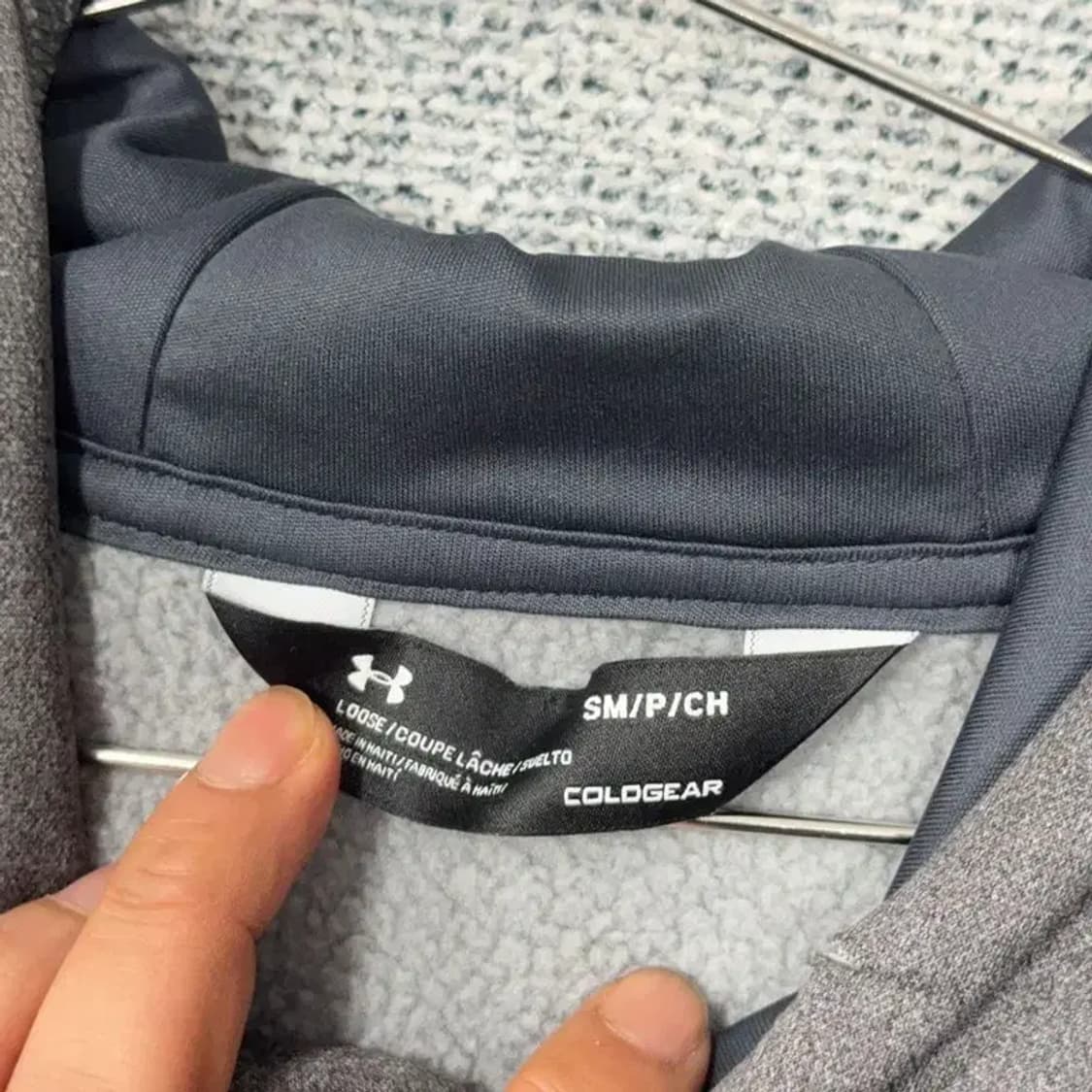 언더아머 그레이 로고 기능성 후드티 SM/P/CH 상품이미지3