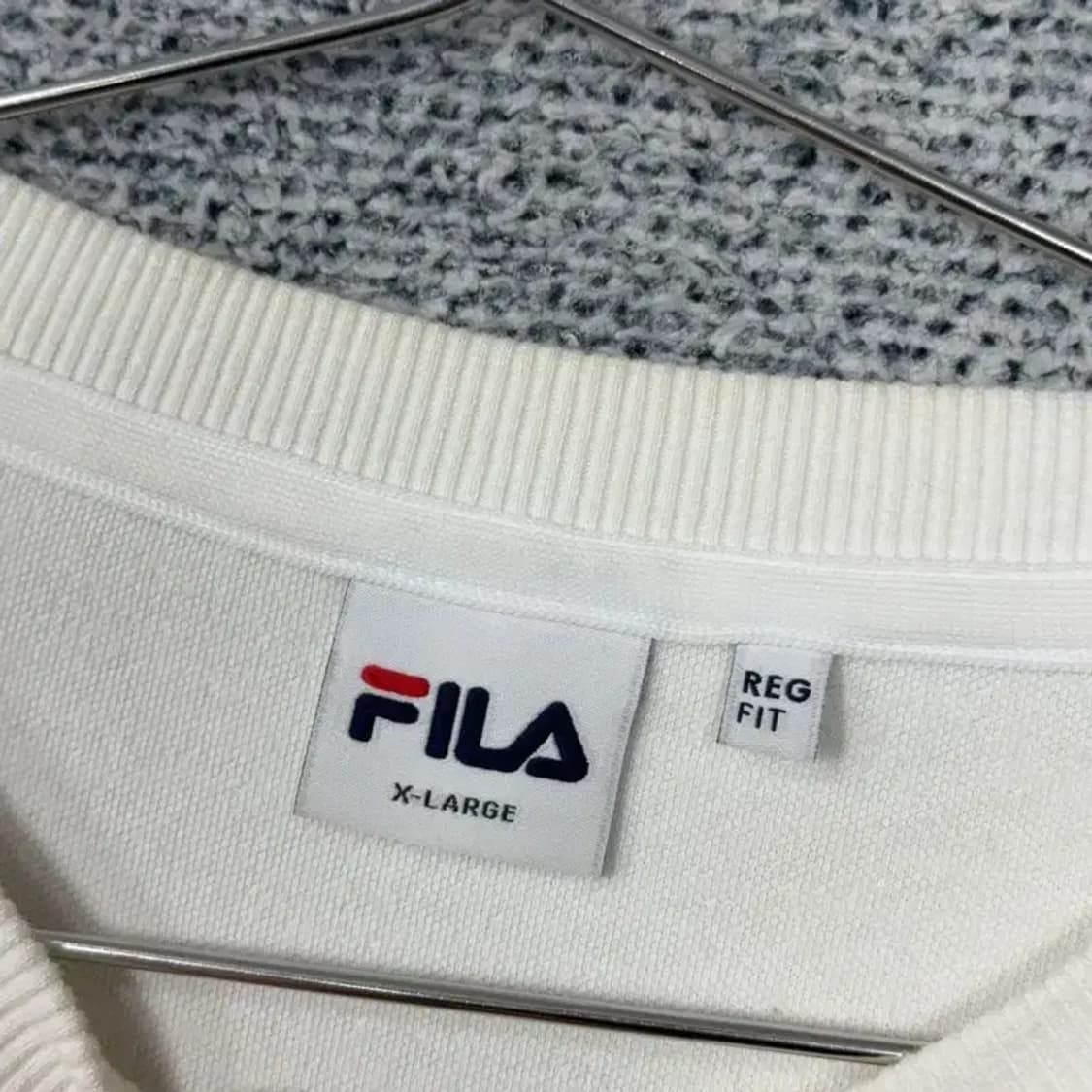 휠라 프린팅 화이트 로고 맨투맨 105(XL) 상품이미지3