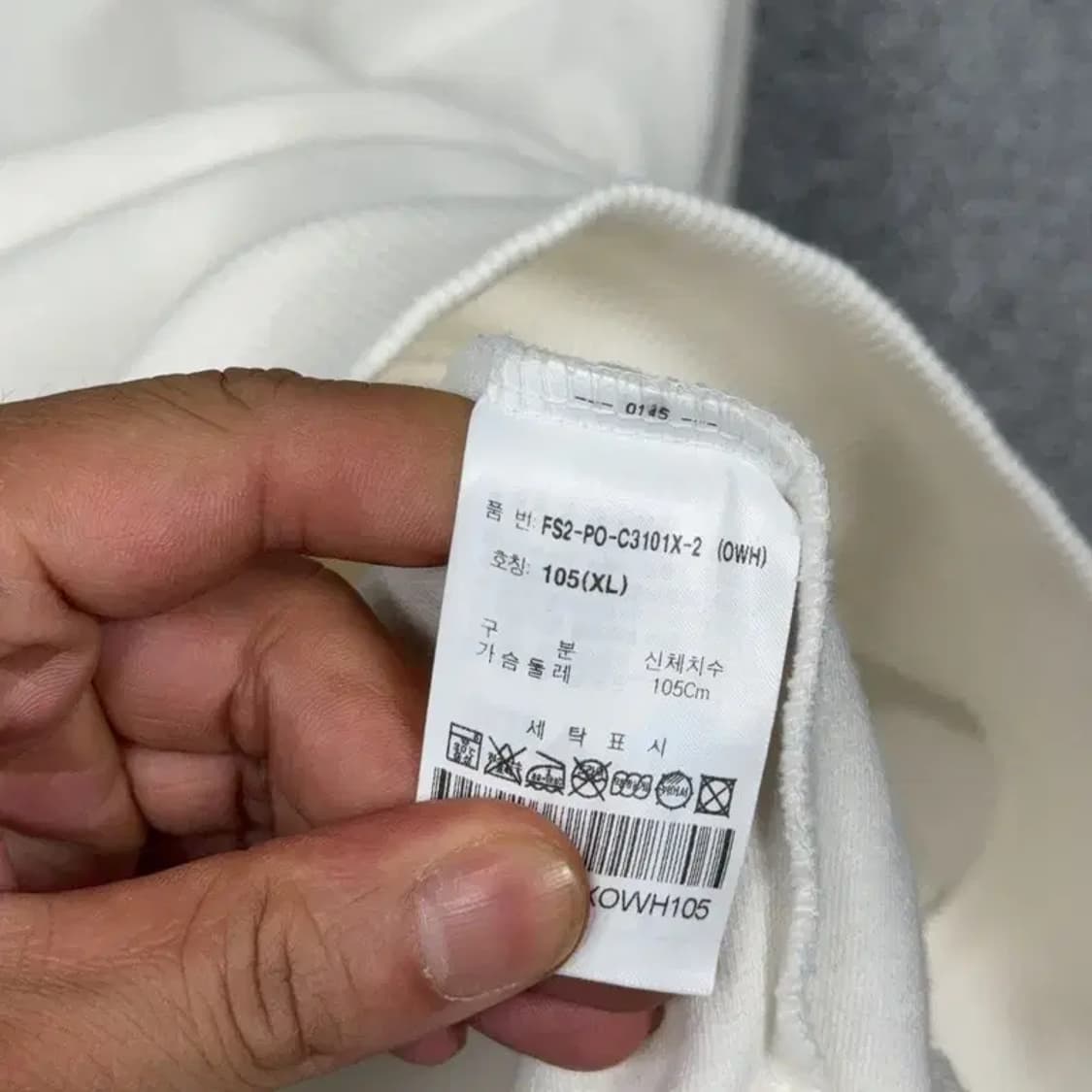 휠라 프린팅 화이트 로고 맨투맨 105(XL) 상품이미지4