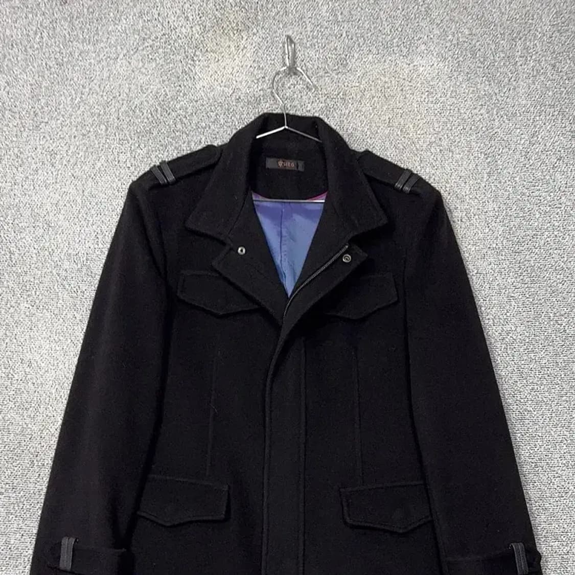 지이크 캐시미어 남성 클래식 블랙 코트 100-175(100) 상품이미지3