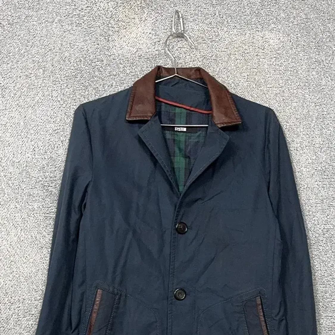 시스템 네이비 3버튼 클래식 남성 코트 95 상품이미지3