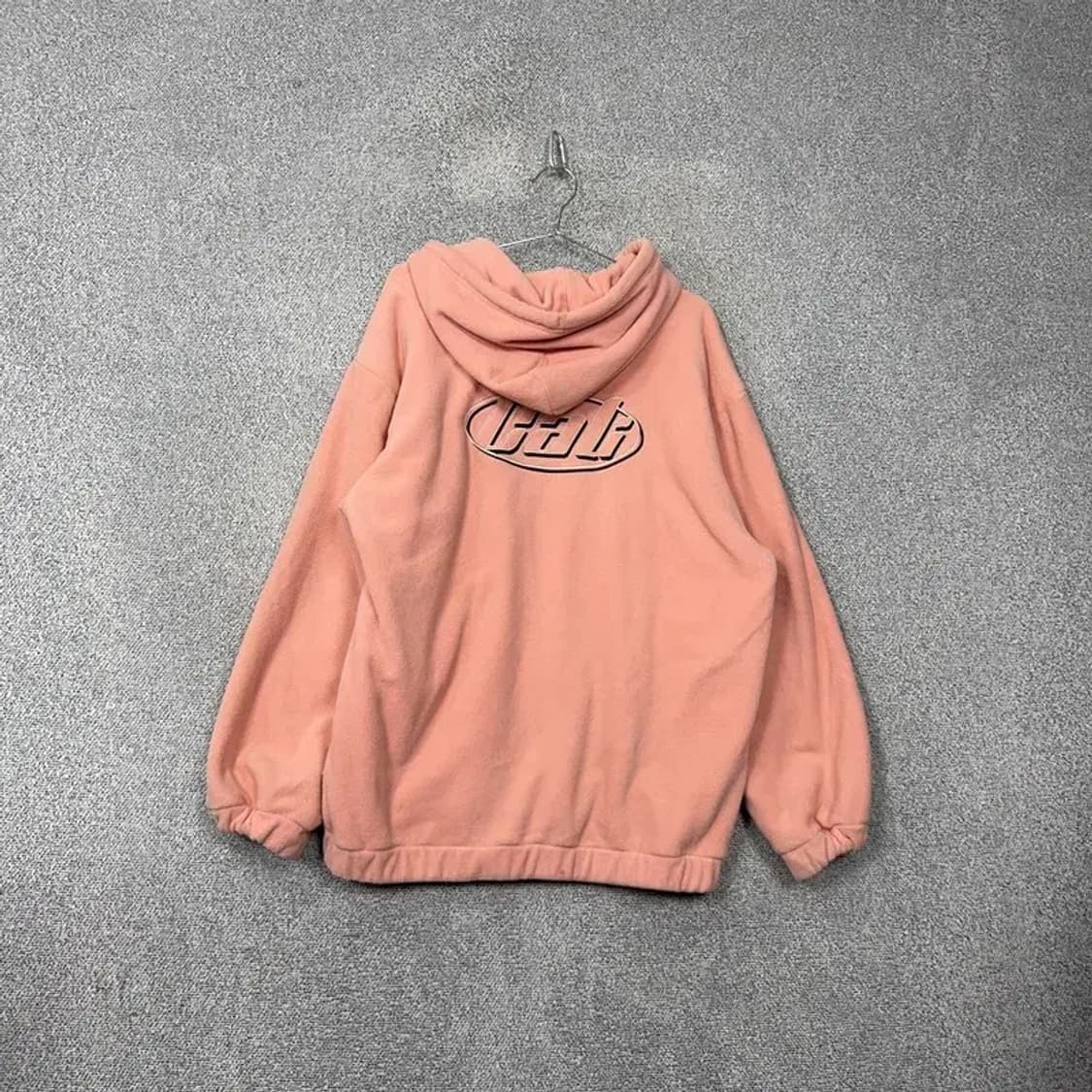 후아유 라이트 핑크 로고 프린팅 오버 사이즈 후드 집업 Large 상품이미지2