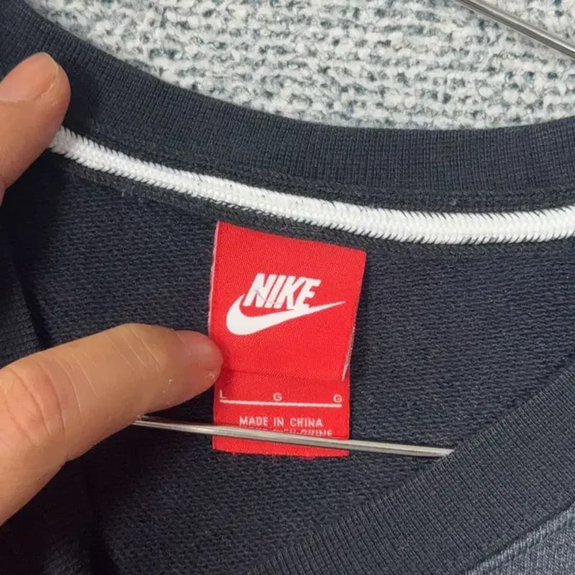 나이키 그레이 로고 캐주얼 맨투맨 L 상품이미지3