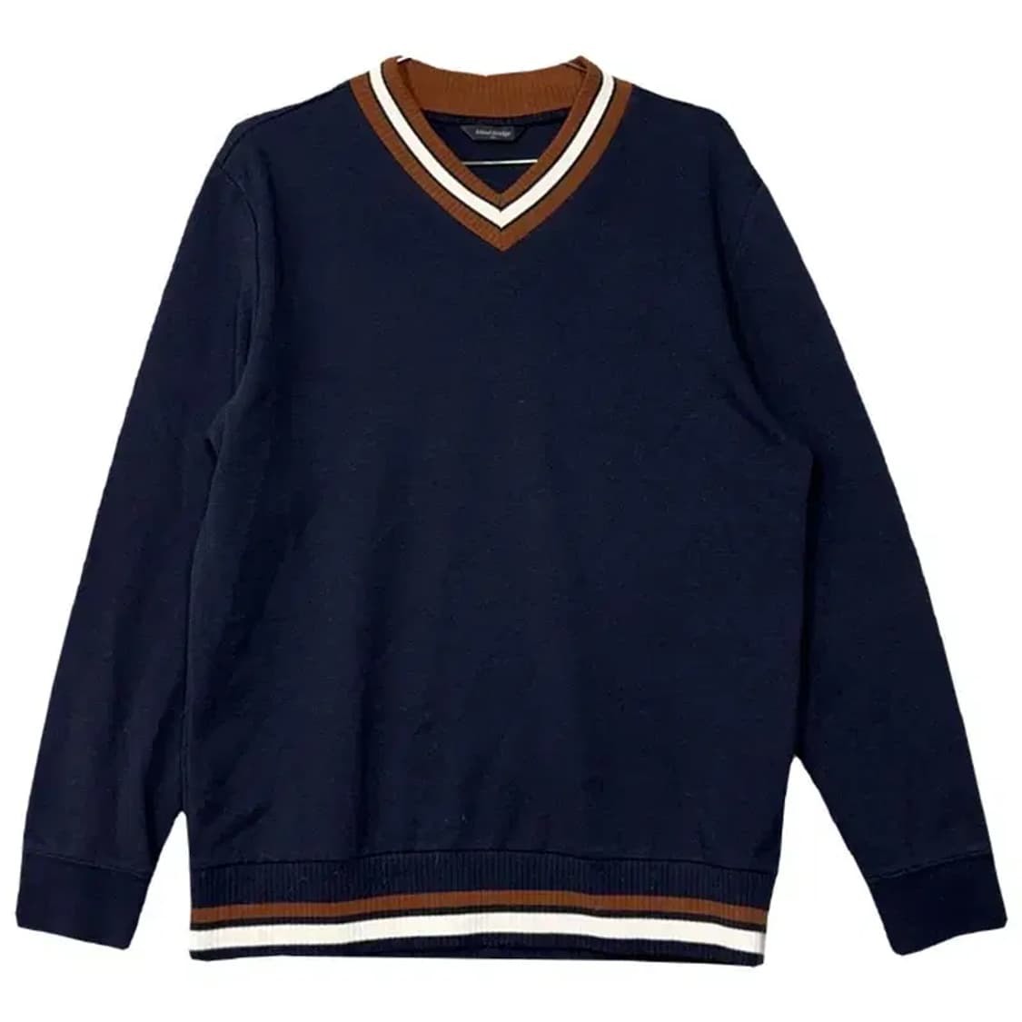 마인드브릿지 네이비 캐주얼 브이넥 맨투맨 100 상품이미지1