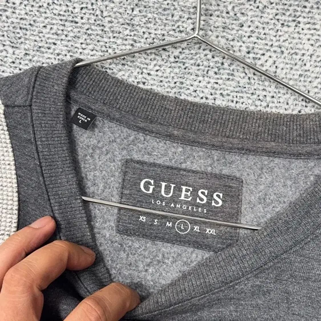 게스 그레이 캐주얼 맨투맨 L 상품이미지3