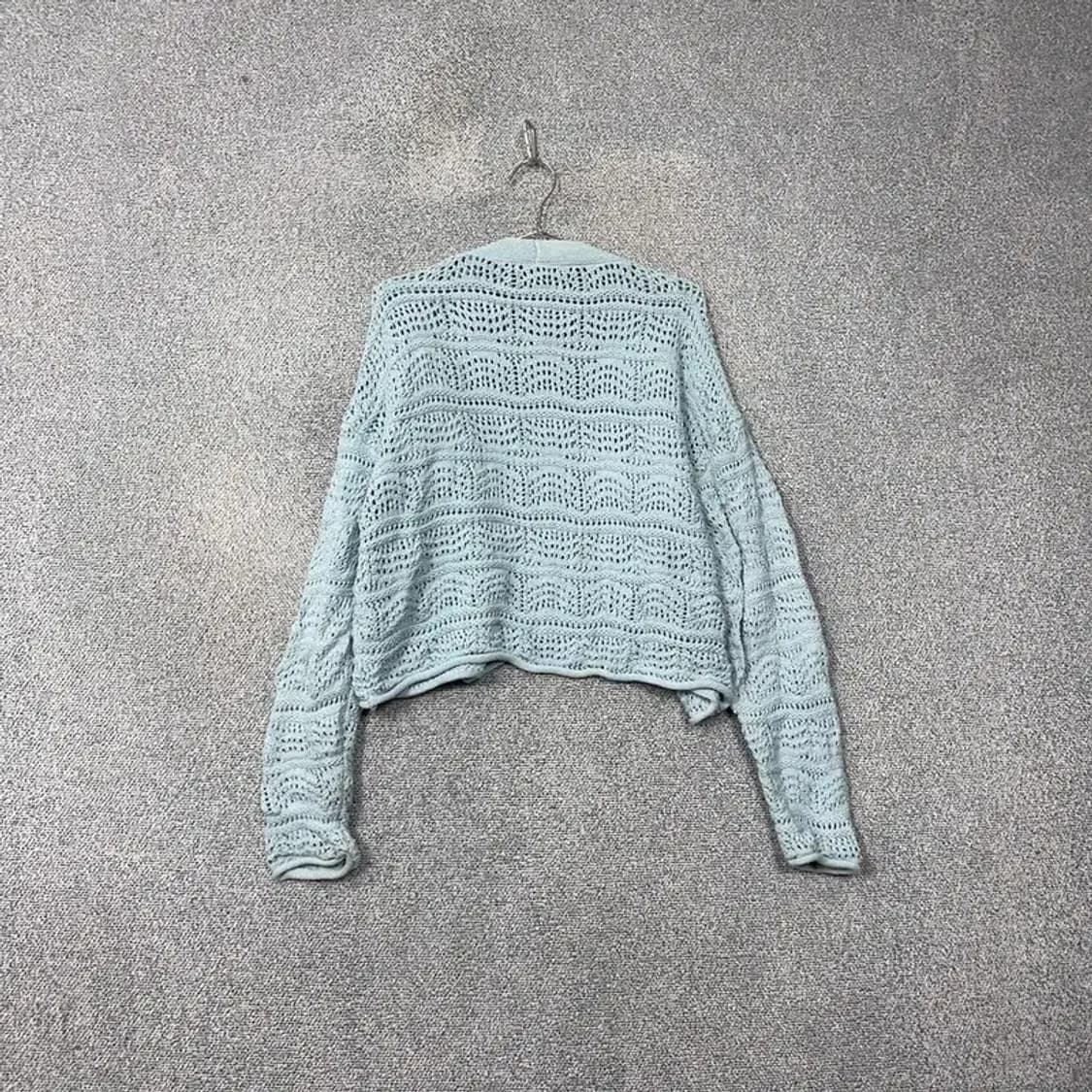 자라 라이트 블루 시스루 니트 가디건 S 상품이미지2