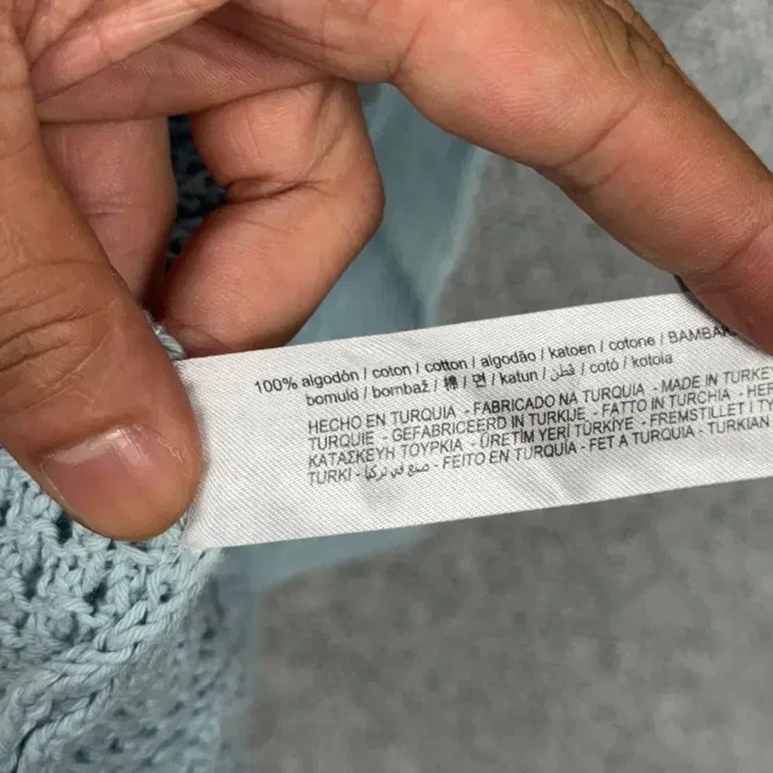 자라 라이트 블루 시스루 니트 가디건 S 상품이미지4