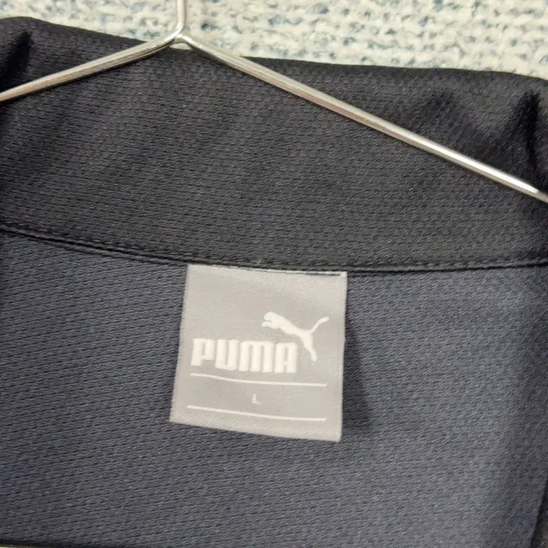 푸마 블랙 로고 기능성 집업 L 상품이미지3