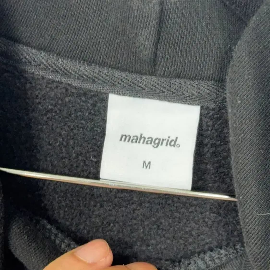 마하그리드 프린팅 블랙 후드티 M 상품이미지4