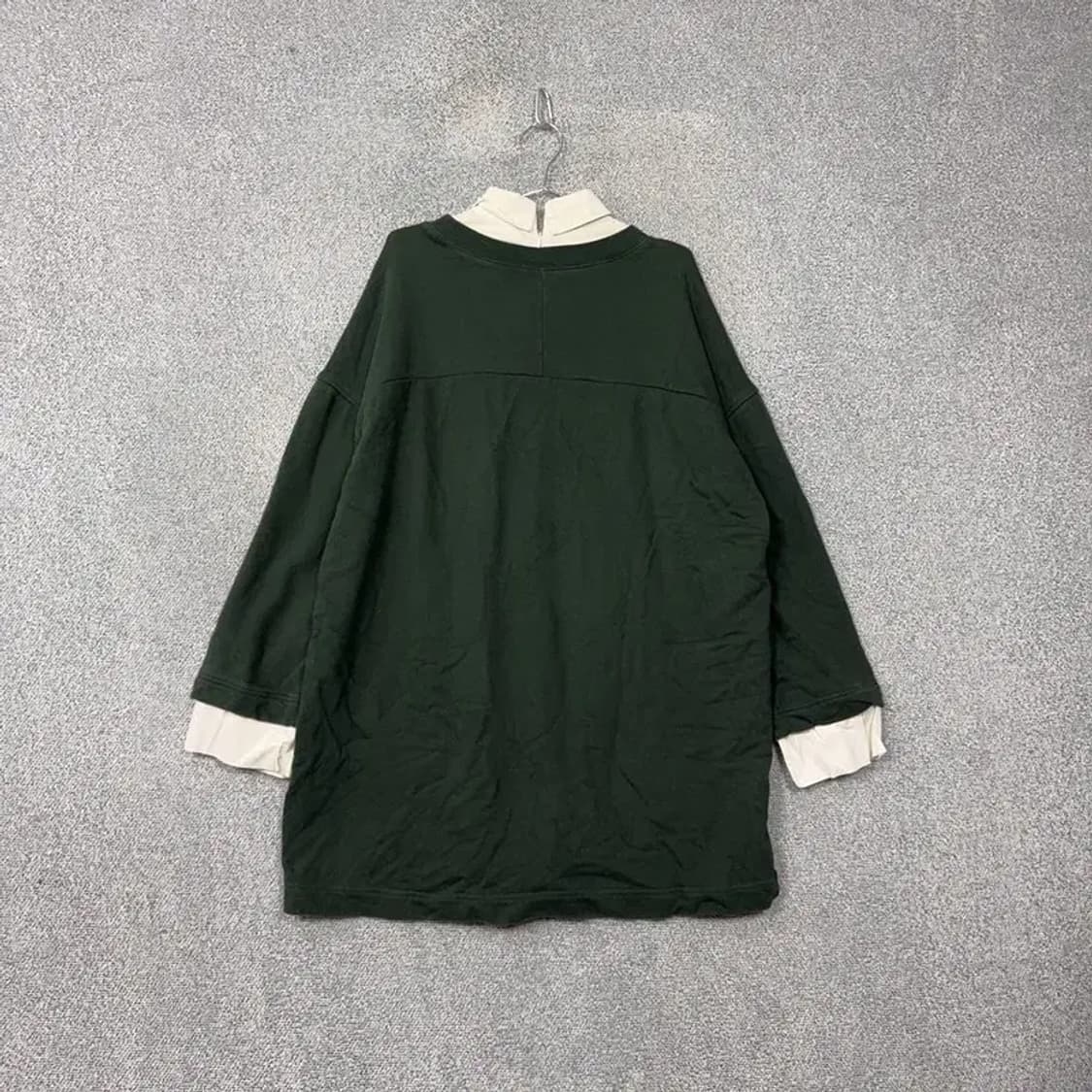 스튜디오 톰보이 그린 빅카라 맨투맨 원피스 F 상품이미지2