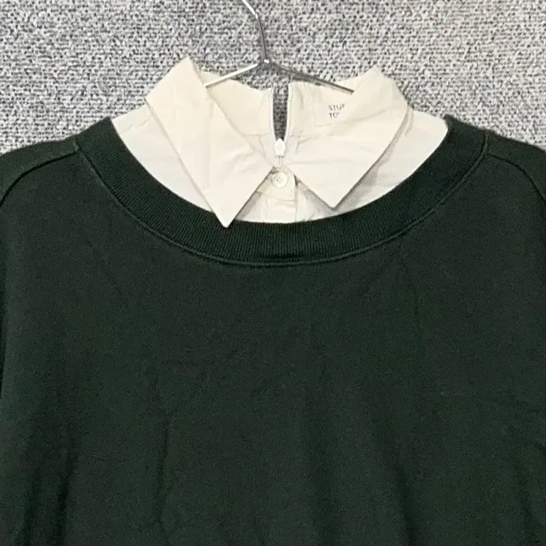 스튜디오 톰보이 그린 빅카라 맨투맨 원피스 F 상품이미지3