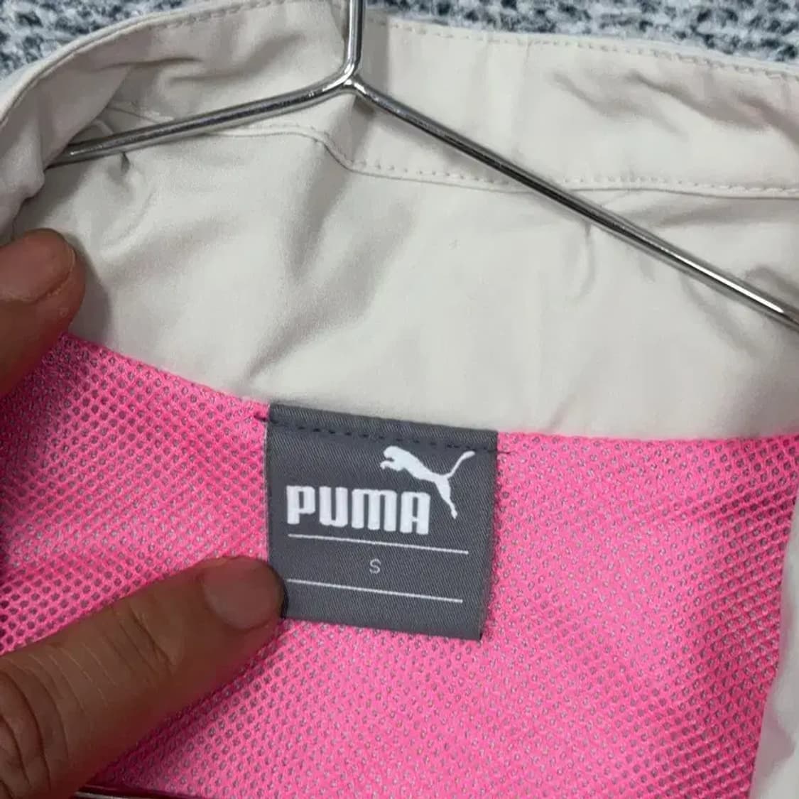 푸마 크림 로고 여성 기능성 후드 바람막이 S 상품이미지4