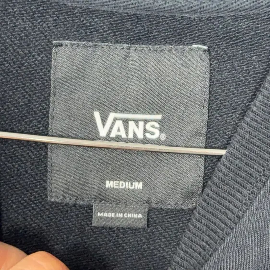 반스 프린팅 블랙 맨투맨 MEDIUM 상품이미지3