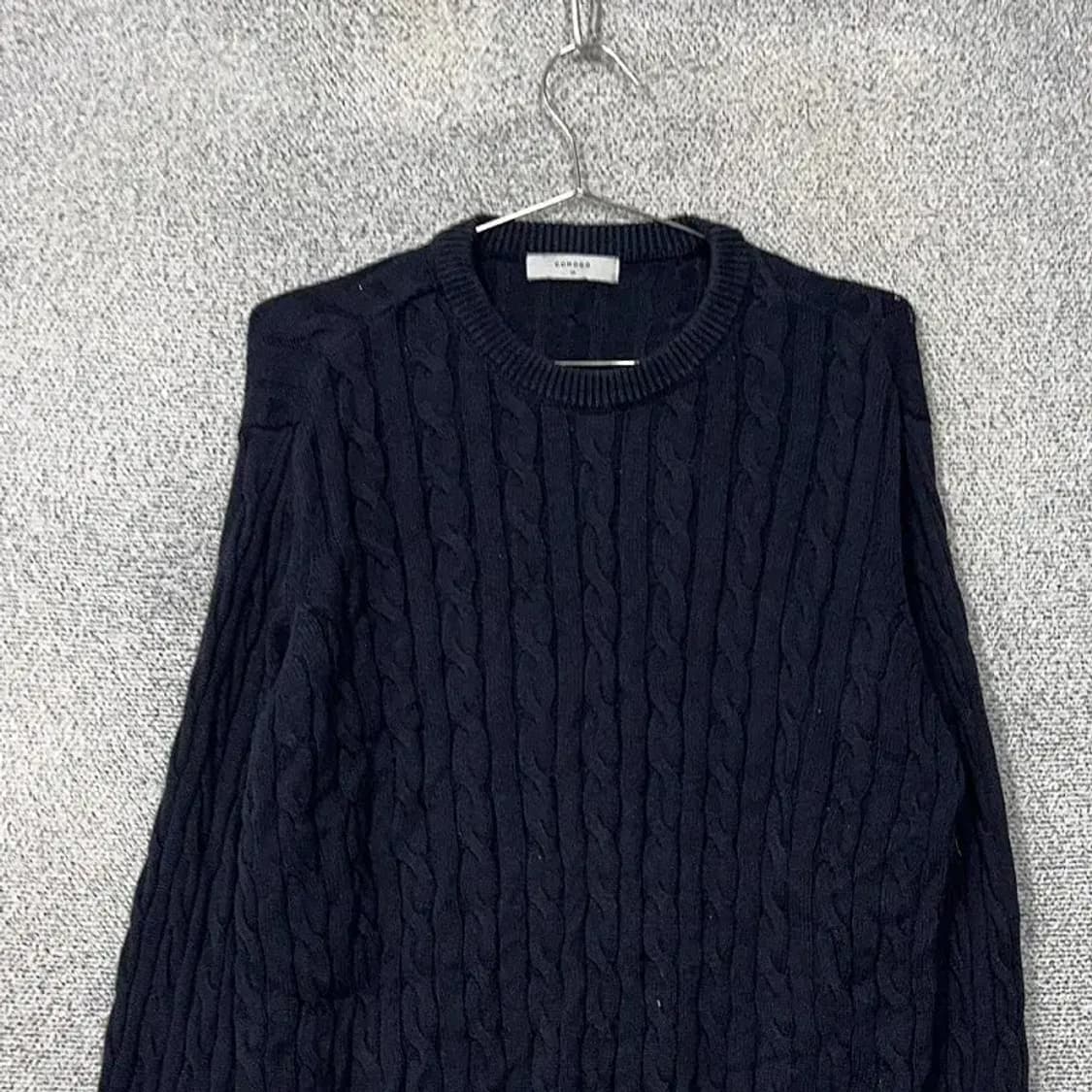 코모도 네이비 코튼 캐주얼 꽈배기 니트 100 상품이미지3