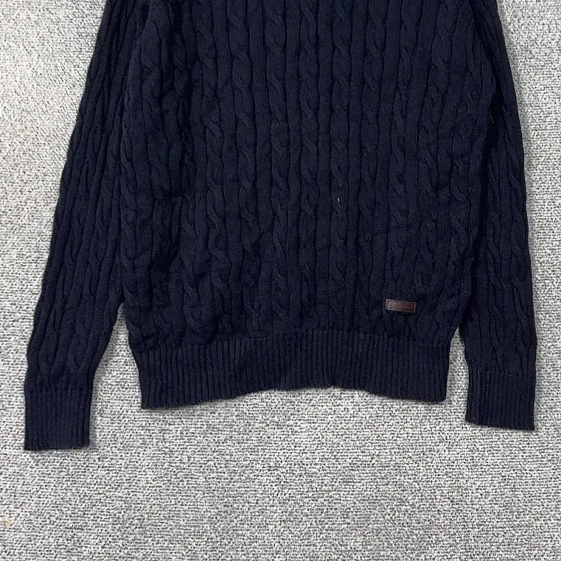 코모도 네이비 코튼 캐주얼 꽈배기 니트 100 상품이미지4