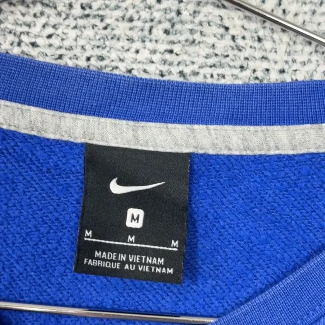 나이키 블루 로고 스우시 맨투맨 M 상품이미지3
